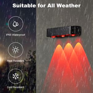 IP65 Solar Fence Light Warm White 3500K LED Garden Light