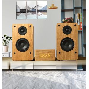 Buy cheap Multimedia Wood Bookshelf Speakers , Wireless Mini Hifi Bluetooth Speakers from wholesalers