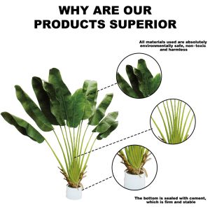 Factory Price New Designs Customized Artificial Potted Traveller Palm Faux Trees