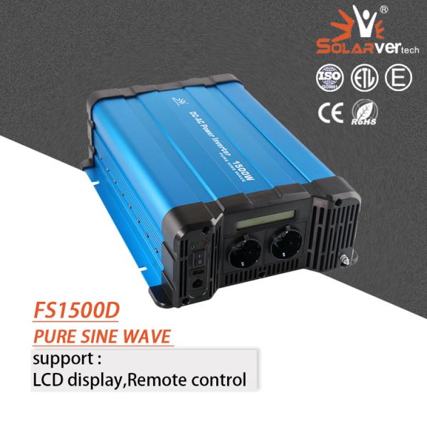 1500W Pure Sine Wave Power Inverter 1500 Watt 12V / 24V / 48Vdc To 110V / 220Vac
