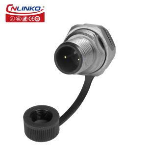 Cnlinko M12 Ip68 Male Female 2 Pin Aviation Plug Power Industrial Waterproof