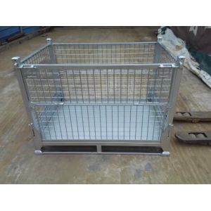 China Heavy Duty Foldable Wire Mesh Stacking Container on sale
