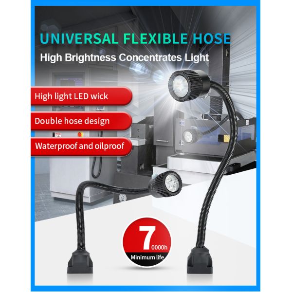 5W Mini LED Gooseneck Machine Light 360 Degree Lighting For CNC Machine