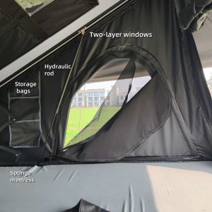 Black Khaki X Type Bracket Car Rooftop Tent With Customized Logo