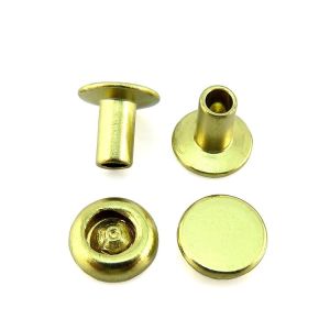 10.5*8.5- 8-32 Custom Double Cap Round Head Leather Craft Copper Garment Rivets