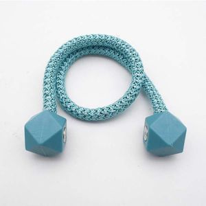 Navy Blue Polyester Thread Magnet Box Curtain Strap