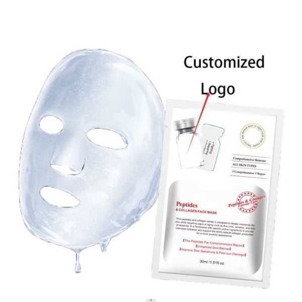 Custom Organic Beauty Skin Care Sheet Collagen Face Mask Repairing Moisturizing Facial Mask