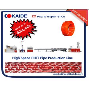 Quality 60m/min PERT Pipe Extrusion Machine with automatic pipe coiler for sale