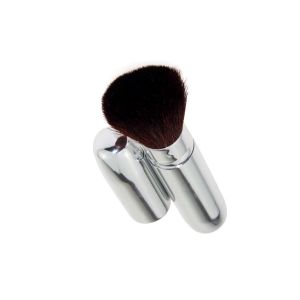 102mm Metal Handle Sliver Retractable Face Powder Brush Lightweight