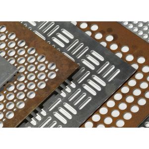 Galvanised Decorative Wire Mesh Panels Perforated 100mm Diameter