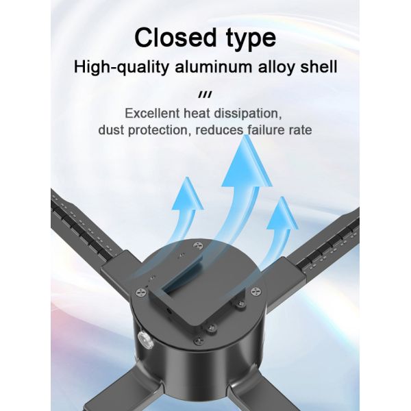 Trade Shows 3D Holo Fan 95cm Fan Hologram Projector High Impact 3D Visual Effects