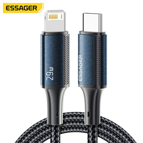 ESSAGER ES-X45 Pd 29w Usb C To Lighting Iphone Fast Charging Cord with USB 2.0