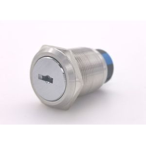 19mm Anti Vandal Push Button Switch , 2 Position Key Rotary Switch IP67 Rated