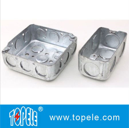 4" 1-1/2'' Deep Steel Square / Rectangular Conduit Outlet Junction Box ,