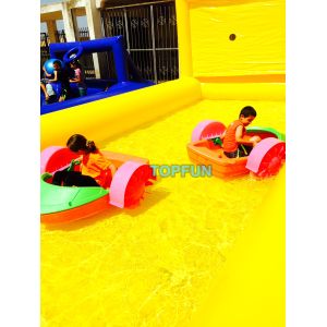 Basketball Frame Inflatable Swimming Pools 10 x 4m Dimensions For Handle Boat