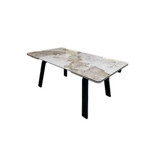 Ceramic Extendable Dining Table Tempered For Home Small Spaces