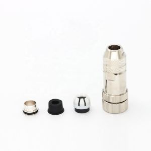 IEC 61076-2-101 Female M12 Connectors 8 Pin Metal Field Wirable Connector