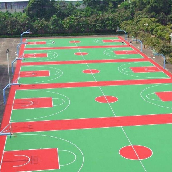 Rubberized Outdoor Running Track Flooring Multi Purpose Sports Areas