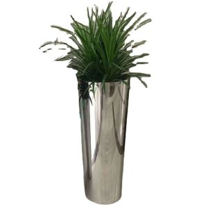 Tall outdoor planters hexagonal hollow metal flower pot