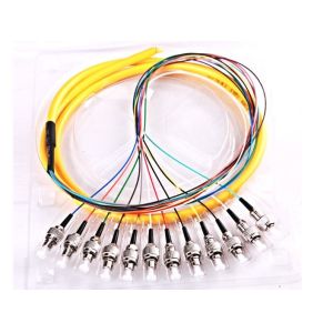 Orange Fiber Optic Pigtail FC 12 Cores Simplex 9/125 SM 3.0 mm 1.5 M LSZH Jacket