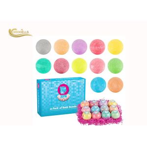 12 Organic Vegan Bath Bombs , Essential Oils Aromatherapy Bath Bombs