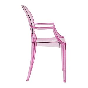 Pink Acrylic Ghost Chiavari Chair Stackable Modern Hotel Furniture
