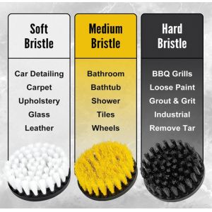 Extended Long Attachment Drill Scrubber Brush 6 Pack Black