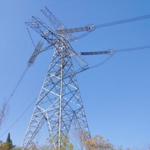 35kv Double Circuit Pylon Power Electric Transmission Tower Galvanized Steel