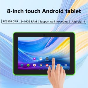 8 inch wall mount business Touch screen POE NFC android tablet pc with LED light