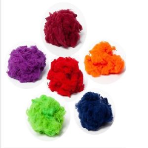 Felt Fabric Raw Materials Regenerated Polyester Fiber , Polyester Staple Fibre
