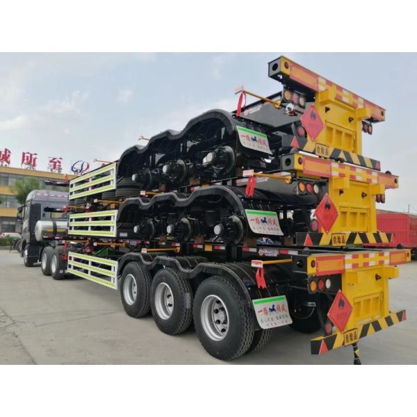 Buy ABS Anti-lock Braking System Flatbed Semi Trailer for Heavy Duty Cargo Transportation at wholesale prices