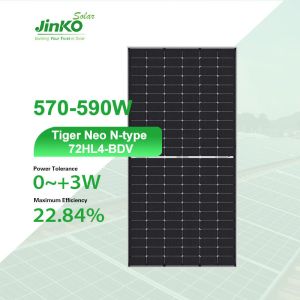 Jinko Solar Panel 570-590 Watt Bifacial Jinko Tiger Neo N-type 72HL4-BDV for