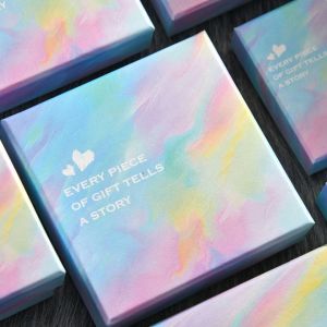 Customized Logo Jewelry Boxes Women's Necklace Earrings Ring Beautifully