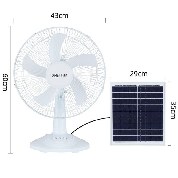 Buy 6h Charging Polysilicon Solar Electric Pedestal Fan 15W Solar Pedestal Fan at wholesale prices
