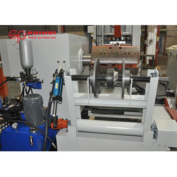 NC Servo 380V Coil Handling Equipment, 18KW Straightener Feeder And Uncoiler