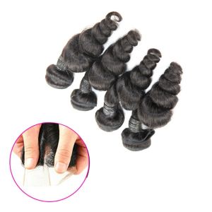 Healthy Tight Loose Human Hair Extensions With Closure Customized Length