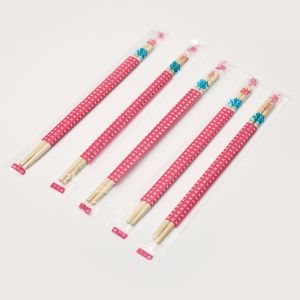 Round Bamboo Chopsticks Eco Friendly Bamboo Chopsticks Opp Packed