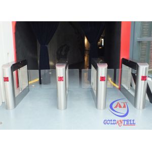 Waist height automatic Station Swing Gate Turnstile , Swing Gate Turnstile