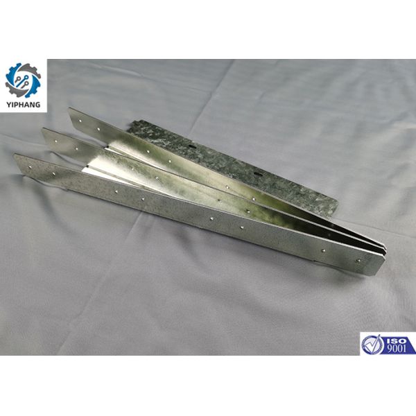 Galvanized Plate L Shaped Bracket Precision Sheet Metal Fabrication 12x4x5 Inch