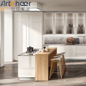 2023 Modern Classic Design Oak Solid Wood Kitchen Cabinets with Ogee Edge Countertop