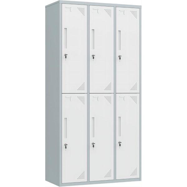 90x43x180CM 6 doors 3 Column metal locker cabinet office furniture cabinet used in factory financial department