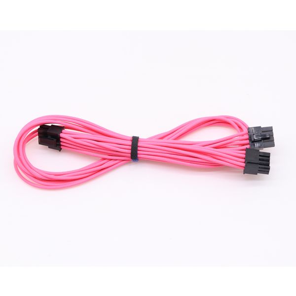 Modular Cable for Power Supply Bright Braided Power Supply Modular Cable Kits 24 Pin 8Pin 6Pin Length 630mm Gold Pink
