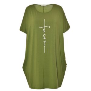 Soft Women's Plus Size Blouses-Oversize Shirts With Printed Logo