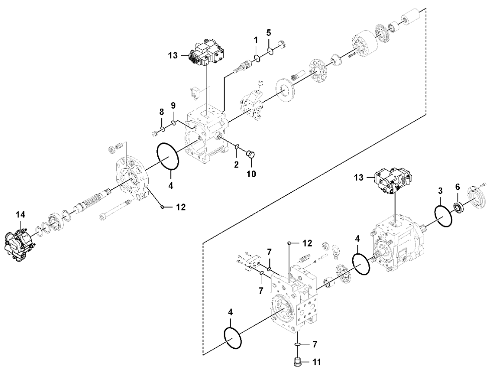 VOE 14603650 14400101 14550195 Excavator Hydraulic Pump for Volvo K3V112DT-1E42 EC220 EC220D EC235D Piston Pump Construction Machinery Parts