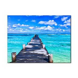 Handcrafted Multicolor Landscape Oil Painting On Canvas With Different Images