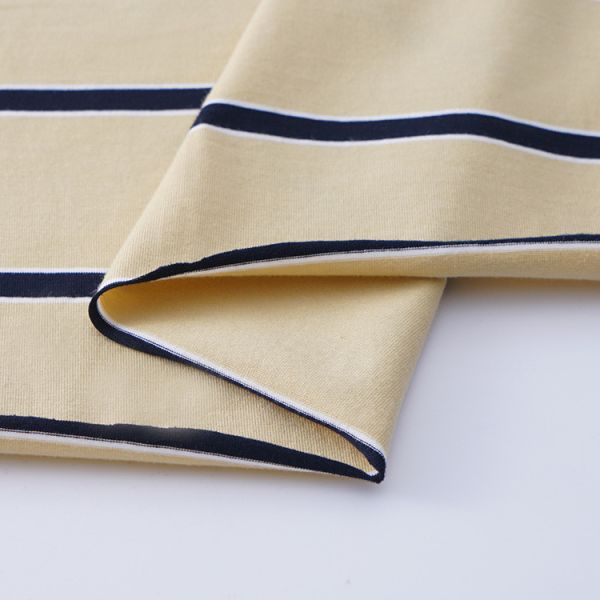 Environmental Soft Skin-Friendly Personalised Striped Knit Fabric For T-shirt