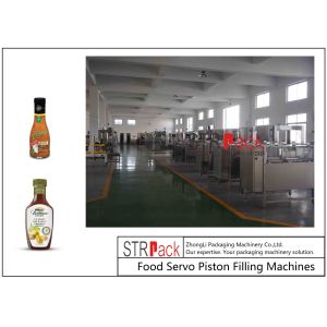 Automatic Vinaigrette Liquid Bottle Filling Machine Easy Cleanout 12 Nozzles
