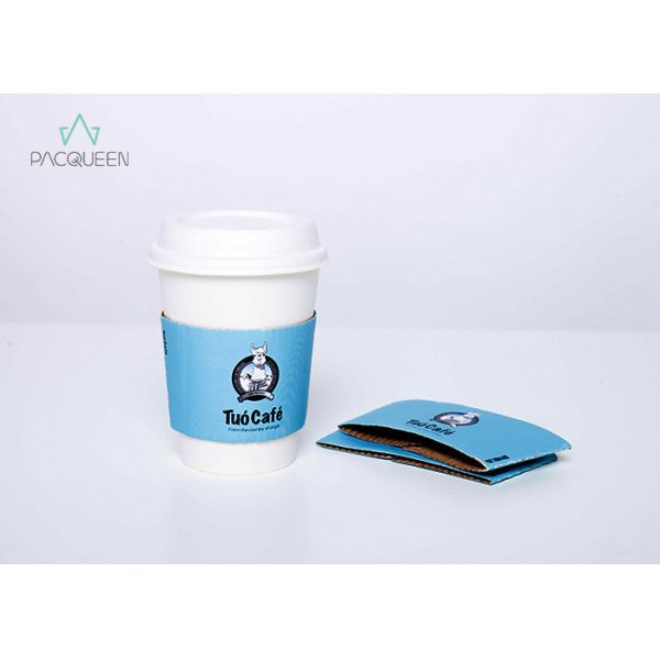 Buy 8oz / 12 Oz Paper Coffee Cups , 16 Oz Coffee Cups With Lids / Sleeves at wholesale prices
