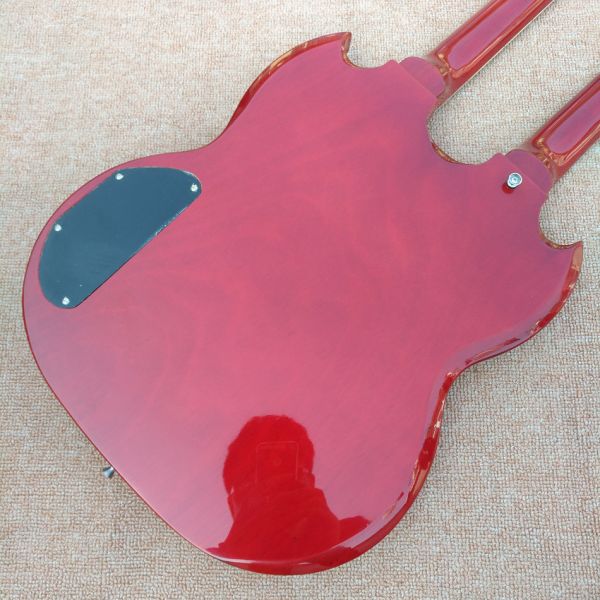 Red EDS1275 Custom Shop double Neck Electric Guitar 6/12 strings Wholesale Musical Instruments