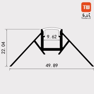 Recessed Extrusion Drywall Aluminium Profiles For Wardrobe Office
